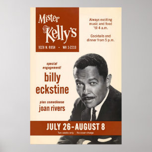 Poster Cartaz de jazz de Billy Eckstine - Mister Kelly's