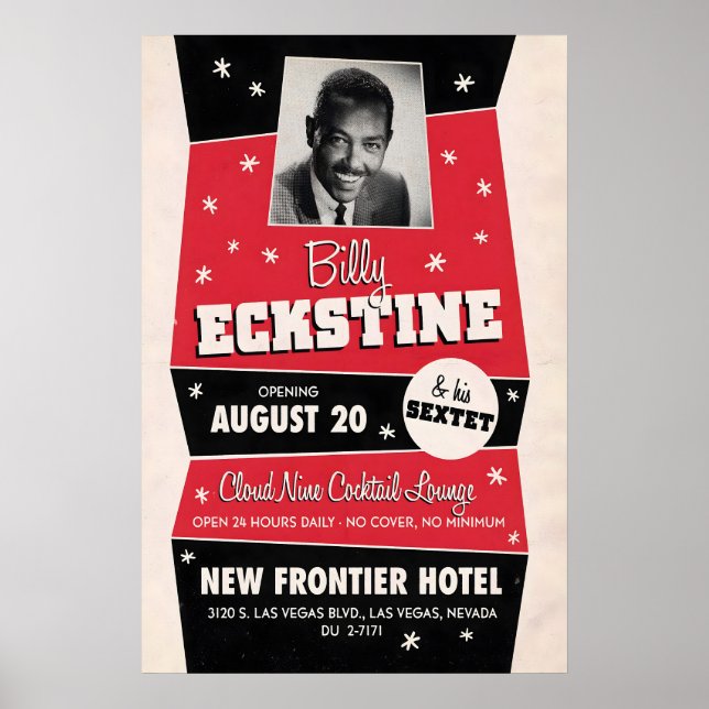 Poster Cartaz de jazz de Billy Eckstine - Sem capa, Sem m (Frente)