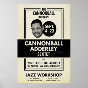 Poster Cartaz de jazz de Cannonball Adderley - Oficina de