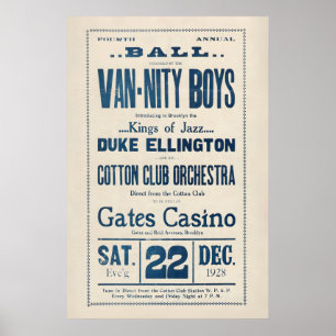 Poster Cartaz de jazz de Duke Ellington - Cotton Club - G