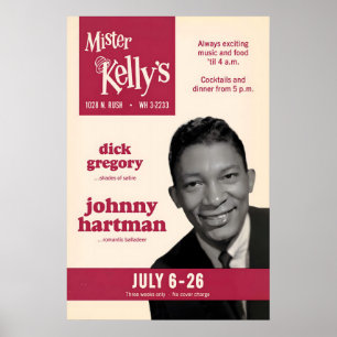 Poster Cartaz de jazz de Johnny Hartman - Mister Kelly's