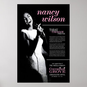 Poster Cartaz de jazz de Nancy Wilson - Ao vivo no Cocoan