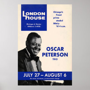 Poster Cartaz de jazz de Oscar Peterson - London House Se