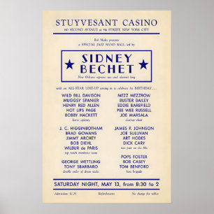 Poster Cartaz de jazz de Sidney Bechet - Wild Bill Daviso