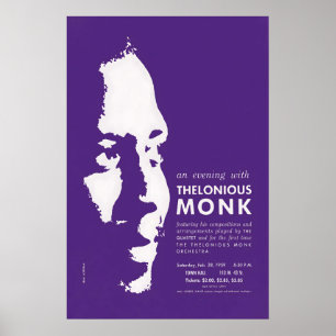 Poster Cartaz de jazz de Thelonious Monk - Orquestra e