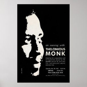 Poster Cartaz de jazz de Thelonious Monk - Orquestra e
