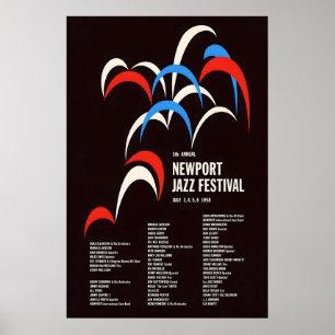 Poster Cartaz de jazz do Festival de Jazz de Newport 1958