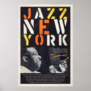 Poster cartaz de jazz do Festival de Jazz de Nova York de