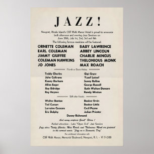 Poster cartaz de jazz do festival de jazz Newport Rebels 