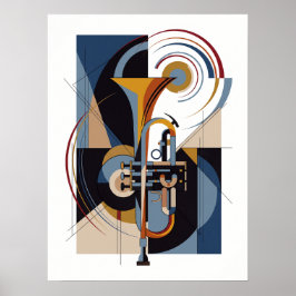 Poster Cartaz de Jazz Moderno Vintage