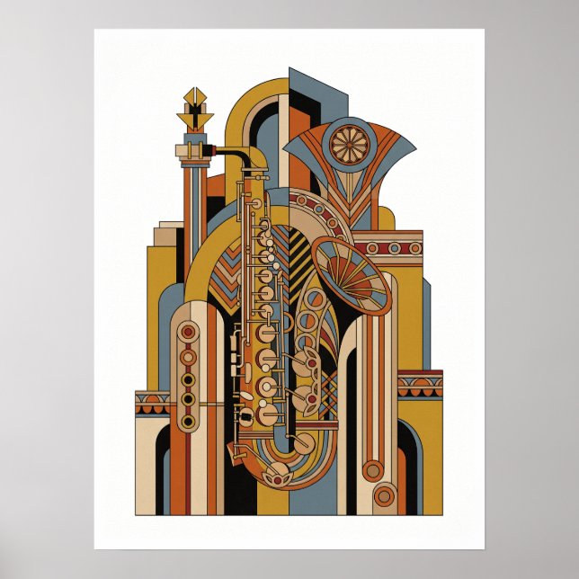 Poster Cartaz de Jazz Vintage (Frente)