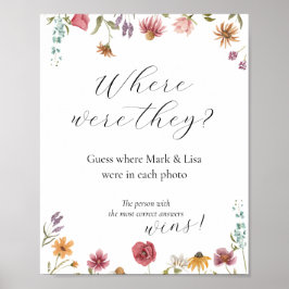 Poster Cartaz de Jogo de Chuveira de Noiva - Adivinhe ond