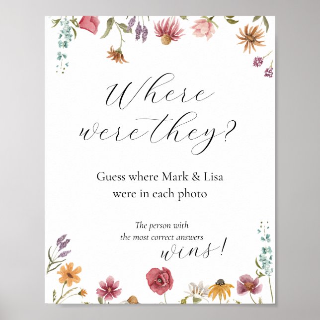 Poster Cartaz de Jogo de Chuveirinho de Noiva - Adivinhe  (Frente)