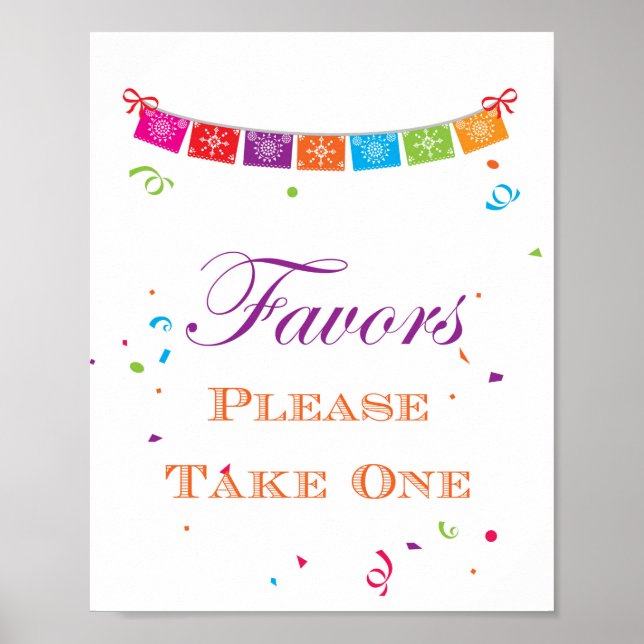 Poster Cartaz de Jogo de Chuveiro de Noiva Fiesta 8x10 (Frente)