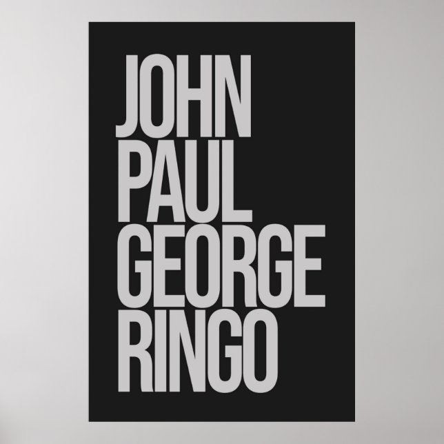 Poster Cartaz de John Paul George Ringo (Frente)