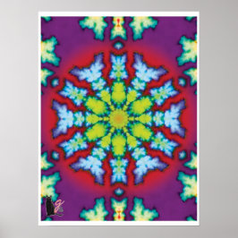 Pôster Cartaz de Kaleidoscópio de Colagem Cinética Bloom