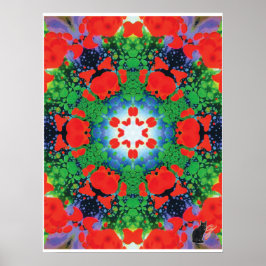 Poster Cartaz de Kaleidoscópio de Colagem Cinética Jazzy
