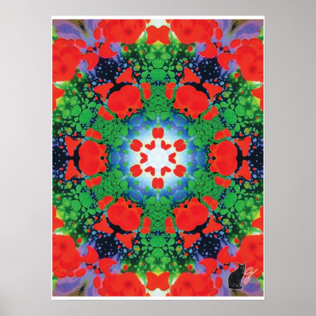 Poster Cartaz de Kaleidoscópio de Colagem Cinética Jazzy (Frente)