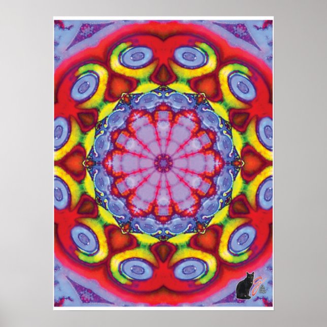Pôster Cartaz de Kaleidoscópio de Colagem Cinética Wowzer (Frente)