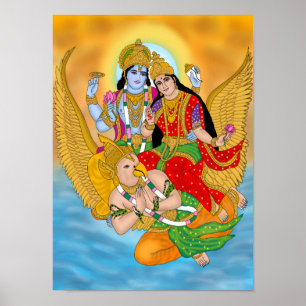 Poster Cartaz de Lakshmi Narayan – Arte Divina para Pared
