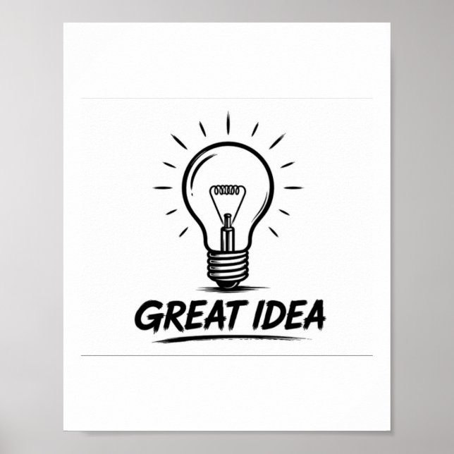 Poster Cartaz de Lâmpada de Grande Ideia (Frente)