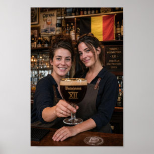 Poster Cartaz de Lembrança de Bar Belga