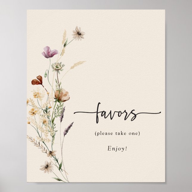 Poster Cartaz de Lembranças de Boho Wildflowers (Frente)