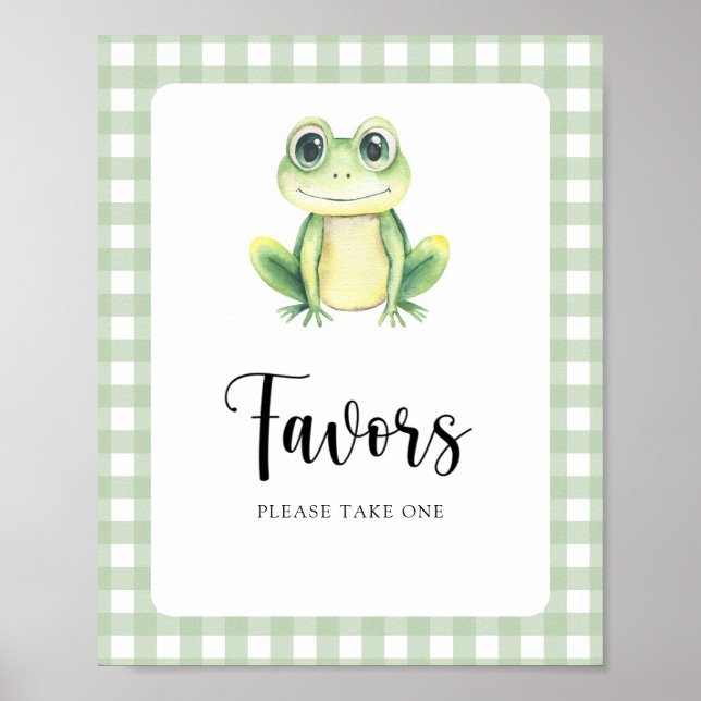 Poster Cartaz de Lembrancinhas para Chás de Bebê do Sapo  (Frente)