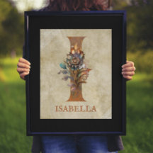 Cartaz de Letra Floral Steampunk I