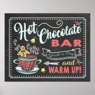 Poster Cartaz de Letreiro de Festa de Barra de Chocolate 