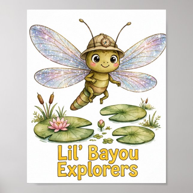 Poster Cartaz de Libélula Lil' Bayou Explorers (Frente)