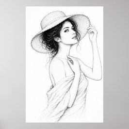 Poster Cartaz de Linhas Elegantes de Anastácia