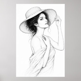 Poster Cartaz de Linhas Elegantes de Anastácia