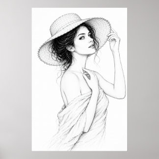 Poster Cartaz de Linhas Elegantes de Anastácia