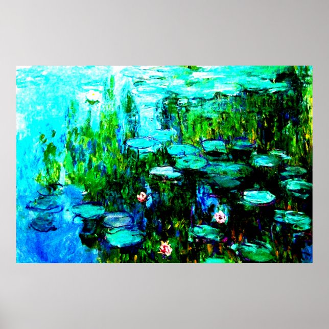 Poster Cartaz de Lírios de Água de Monet (Frente)