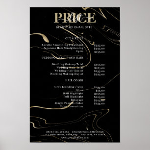 Poster Cartaz de Lista de Preços de Mármore Moderno