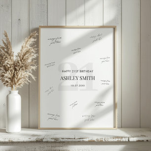 Poster Cartaz de Livro de Assinaturas de Aniversário de 2