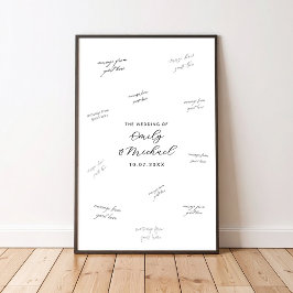 Poster Cartaz de Livro de Assinaturas de Casamento Modern