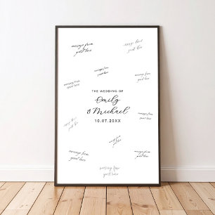 Poster Cartaz de Livro de Assinaturas de Casamento Modern