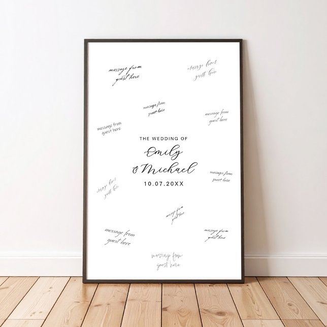 Poster Cartaz de Livro de Assinaturas de Casamento Modern (Criador carregado)