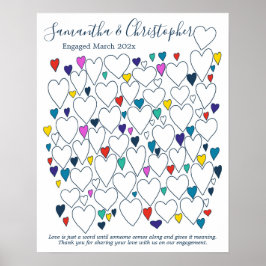 Poster Cartaz de Livro de Visitas de Festa de Compromisso