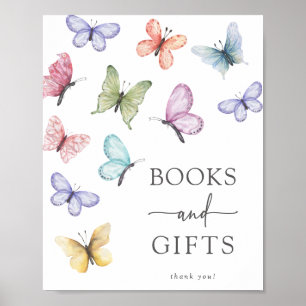 Poster Cartaz de Livros e Presentes Borboleta