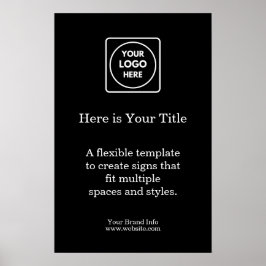 Poster Cartaz de logotipo de negócios preto | Exposição d