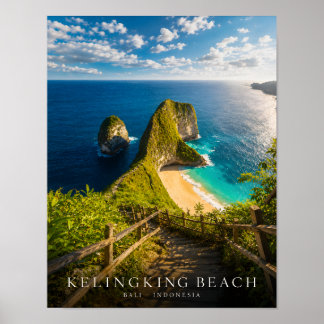 Poster Cartaz de Luxo da Praia Kelingking Bali