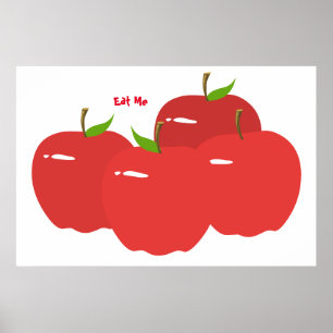 Poster Cartaz de Maçã Vermelha
