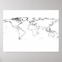 Cartaz de Mapa Mundial