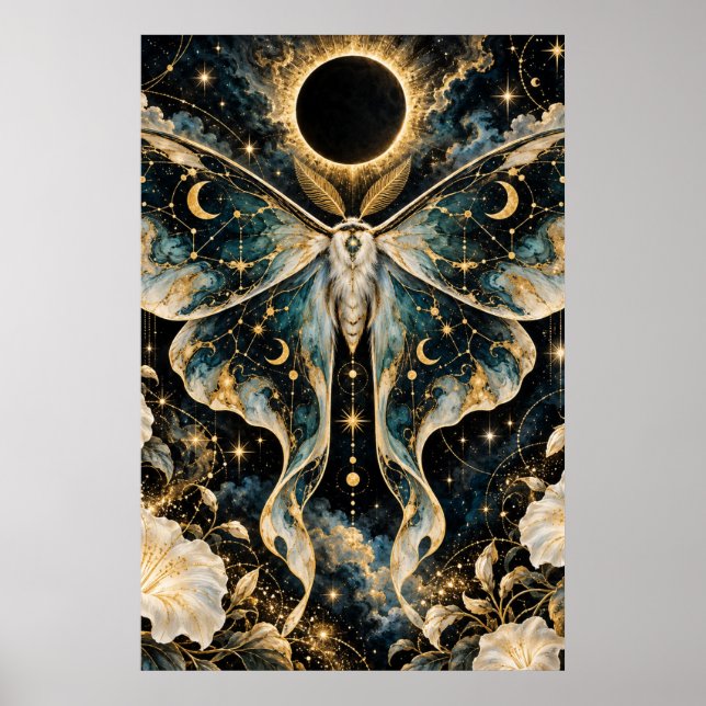 Poster Cartaz de Mariposa Eclipse Celestial (Frente)
