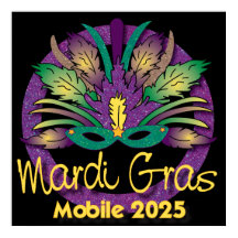 Cartaz de Máscara de Mardi Gras - 2025 - Mobile