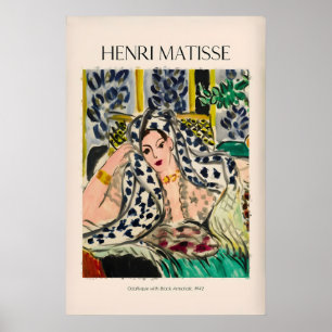 Poster Cartaz de Matisse - Odalisque with Black Armchair9