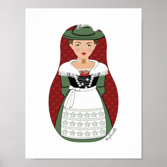 Poster Cartaz de Matryoshka Bávara Alemã (Frente)